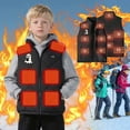 thumbnail image 6 of Warm Heating Vest for Kids Boys Girls with Pockets Unisex Toddler Children 6-17Years Solid Color Sleeveless Children's Heating Clothing Black-#011, 6 of 10