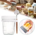 thumbnail image 1 of Food Storage Containers Oats Containers with Lids and Spoon Glass Oats Containers Breakfast Containers Oats Jars for Yogurt Chia Meal Prep, 1 of 9