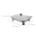 thumbnail image 5 of Chafing Dish Stainless Steel Chafer Rectangular Chafers 35x27cm Catering Buffet Warmer With Cover Lid And Foot Base For Bar Kitchen Restaurant, 5 of 5
