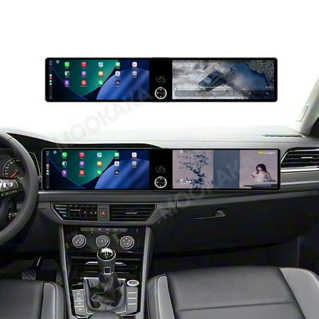 MOOKAKA Dual 12.3 inch Carplay Screen/Radio/Multimedia Player for Volkswagen Sagitar 2019-2022 Universal Car Navigation/GPS Upgrade Headunit Android Display 1080P Touch Screen Replace System