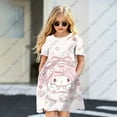 thumbnail image 1 of Robe d'Été Mode Dessin Animé Hello Kitty & Friends Imprimée Robes Femmes Filles Manches Courtes Robe Princesse Vêtements Filles Aguichant Été, 1 of 6