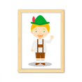thumbnail image 1 of Green brown Alemania Cartoon Cuadro de madera decorativa marco de casa A4, 1 of 3