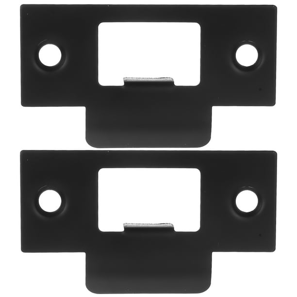 4 placas de cierre de acero inoxidable en forma de T para puertas interiores. Protectores de cerradura para mayor seguridad y estilo.