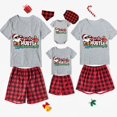 thumbnail image 1 of Pijamas familiares a juego de Navidad, Santa Hustle Christams en julio, conjuntos de Pijamas cortos grises, 1 of 3