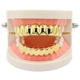 thumbnail image 3 of Parte Inferior Dentadura Postiza Bewildely Portátil Halloween Oro Plata, 3 of 6