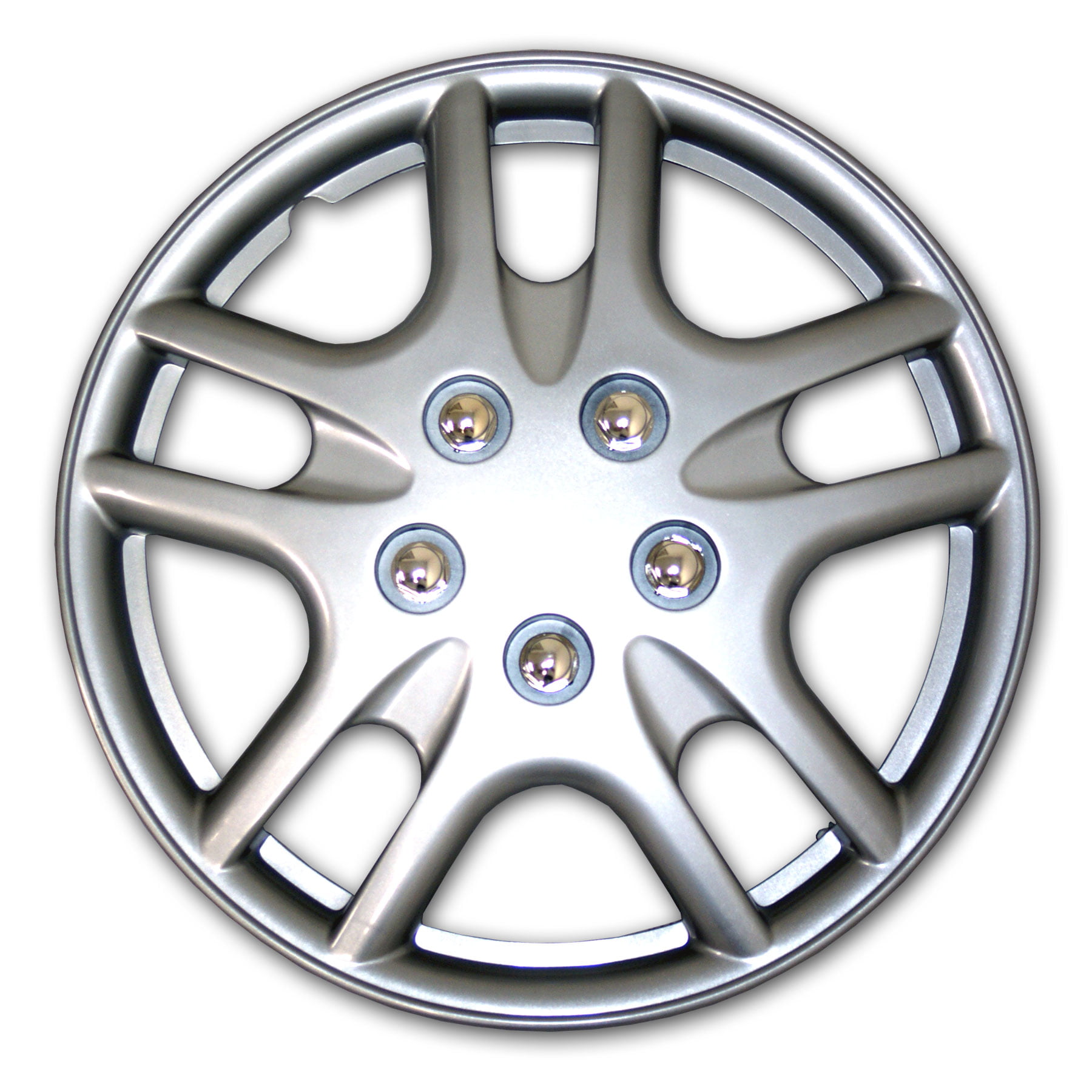 17-Inches Style 616 Snap-On Tuningpros WC3-17-616-S Pack of 4 Hubcaps Type Metallic Silver Wheel Covers Hub-caps Pop-On