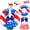 Style C(Blue/Red), variant on Forfamy Hawaiian Goose Outfit Summer Porch Goose Outfits Bikini Goose Clothes Cute Goose Costume for Outdoor Garden Yard Decor