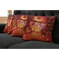 thumbnail image 2 of Ambesonne Christmas Throw Pillow Cover 4 Pack, Noel New Years Theme, 16", Orange, 2 of 6