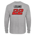 thumbnail image 3 of Men's Ash Joey Logano Driver Name & Number Long Sleeve T-Shirt, 3 of 3