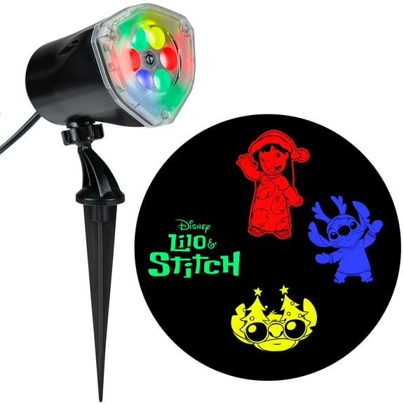 Christmas Multicolor Lightshow Projection Lighting Lilo & Stitch Disney 3.50 in x 5 in x 11.53 in 0.90 lb
