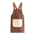 thumbnail image 1 of Wosthever Delantal ligero con bolsillos para mujer y hombre, con espalda cruzada y toalla incluida, 2 en 1, con espalda cruzada inteligente. Cocina y Comedor caqui, 1 of 4