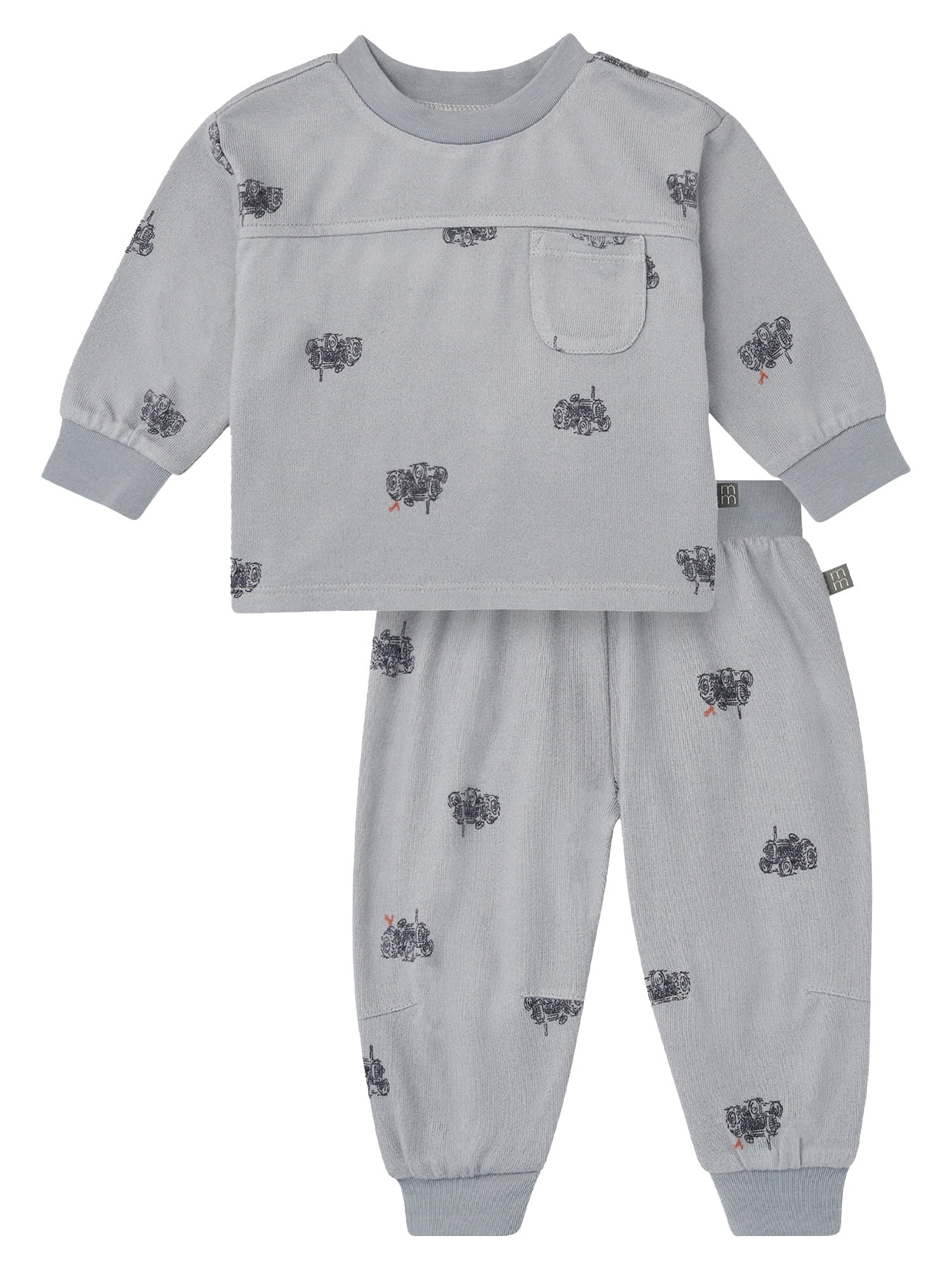 Modern Moments by Gerber Baby Boy Hacci Top and Jogger Outfit Set, Sizes 0/3 Months - 24 Months