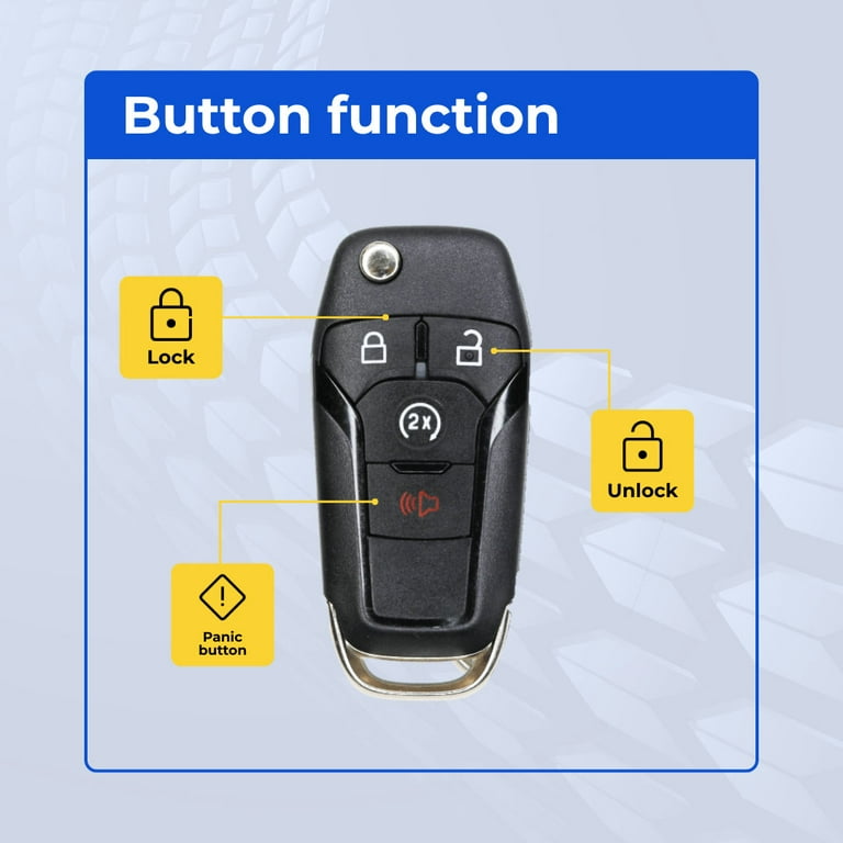 Replacement Flip Key Fob for Ford F-450 2020 FCC N5F-A08TDA