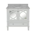 thumbnail image 5 of Olivia 36" Bathroom Vanity with White Cabinet and Carrara Marble Top, 5 of 6