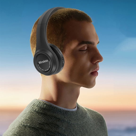 Noise Cancelling Work Headphones Bluetooth Headphones Over Ear Foldable Wireless and Wired Stereo Headset for Cell Phone PC Soft Earmuffs Light Weight for Prolonged Wearing