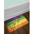 thumbnail image 2 of Colorful Bath Mat, Modern Various Fractal Floral Leaves and Branch Vibrant Stripes Fantasy Artwork, Non-Slip Plush Mat Bathroom Kitchen Laundry Room Decor, 29.5 X 17.5 Inches, Multicolor, Ambesonne, 2 of 2