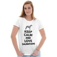 thumbnail image 4 of Keep Calm Love Dalmatians Dog Joke Womens Fitted Plus Size Graphic Tee Brisco Brands 2X, 4 of 5