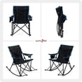 thumbnail image 6 of SunnyFeel Camping Rocking Chair for Adults, Oversized Folding Rocker Lawn Chair (Black), 6 of 7