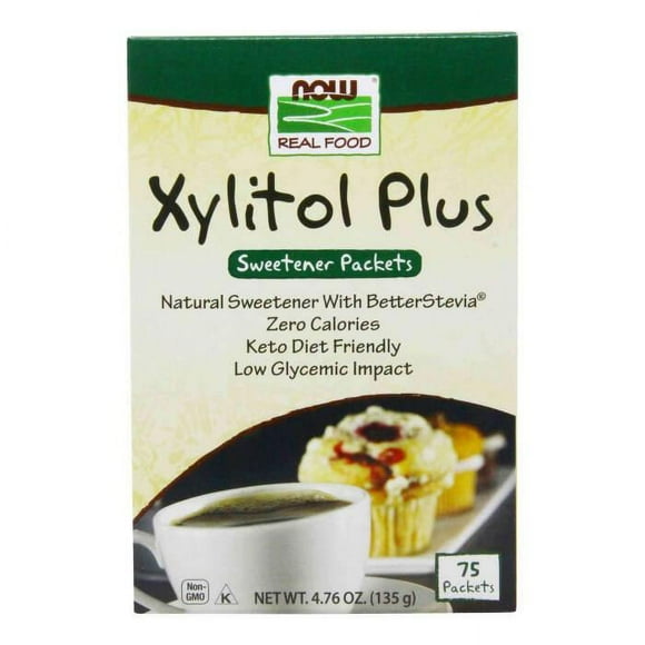 NOW - Xylitol Plus (Xylitol / Stevia), 75 Packets