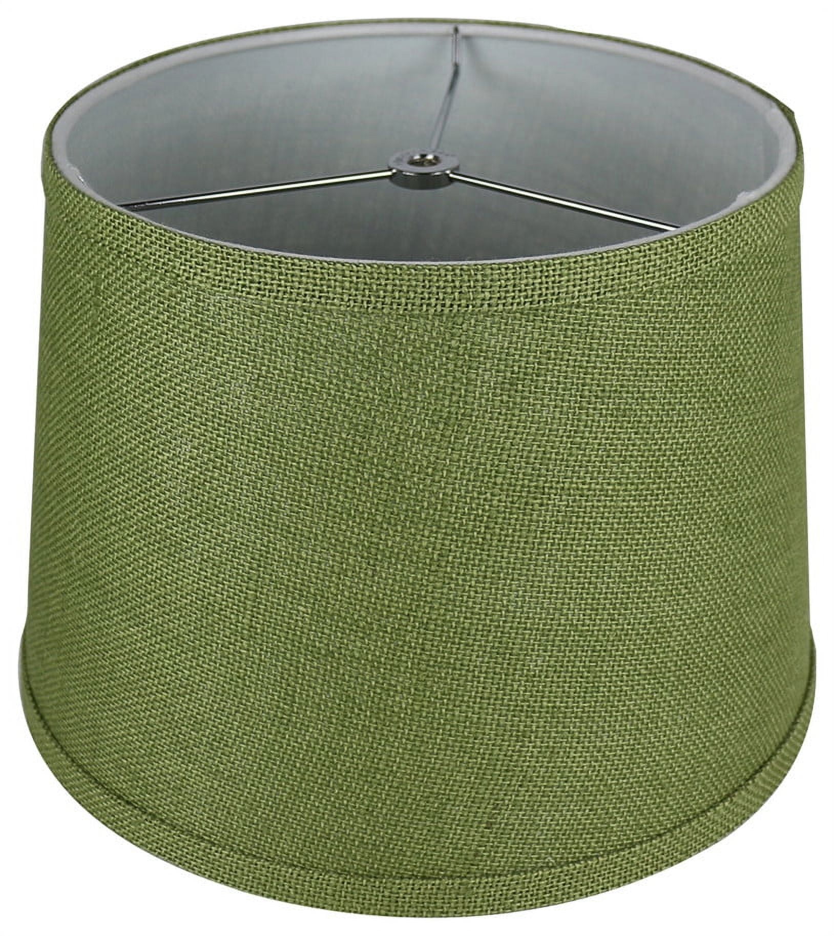 Urbanest French Drum Burlap Lampshade, 10"x12"x8.5", Khaki Green