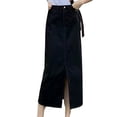thumbnail image 3 of Women Summer Long Skirt Korean Midi Female Casual Street Blue Knee Length Jeans, 3 of 6