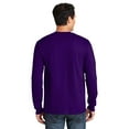 thumbnail image 3 of Gildan Ultra Cotton Men's Long Sleeve T-Shirt, Durable, Crewneck Classic Fit Tee, Purple, 3XL, 3 of 5