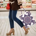 thumbnail image 7 of Mandala Print Reusable Canvas Tote Bag - Boho Tribal Ethnic Design with Sacred Geometric Patterns, Vintage Folk Art , Eco-Friendly Grocery Bag, 7 of 7