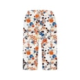 thumbnail image 4 of Makaor Long Shorts Women with Pockets Button Mid Waist Straight Leg Long Short Elastic Waist Floral Baggy Boho Beach Outfits White XL, 4 of 5