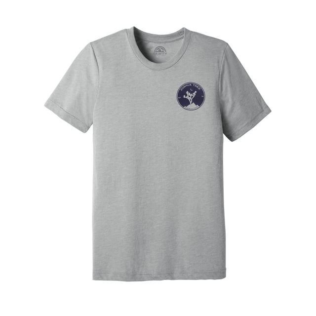 Camiseta Unisex a base de agua de Joshua Tree - Athletic Gray / Navy Logo - S Gravity Outdoor Co. Camiseta de manga corta