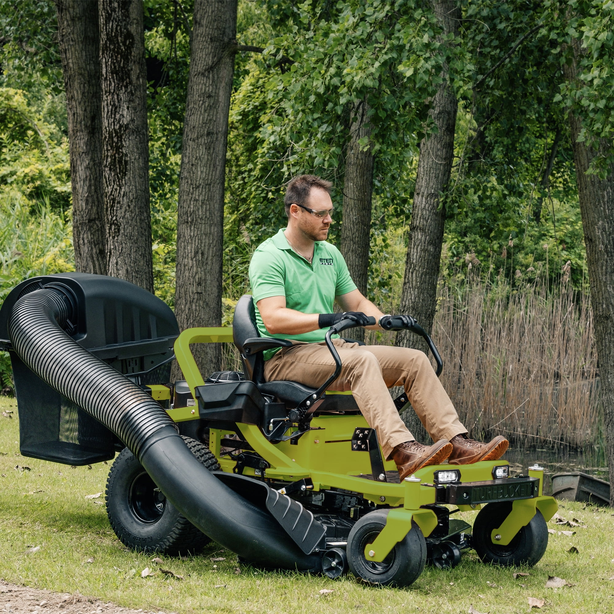 8TEN Grass Twin Bagger System for John Deere Ztrak Z315E Z320M