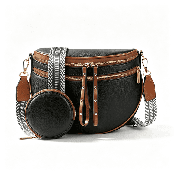 GASTROPOD Crossbody Bags for Women,Soft Vegan Leather Shoulder Crossbody Bum Bags for Women with Coin Purse Bum Bags for Women Crossbody