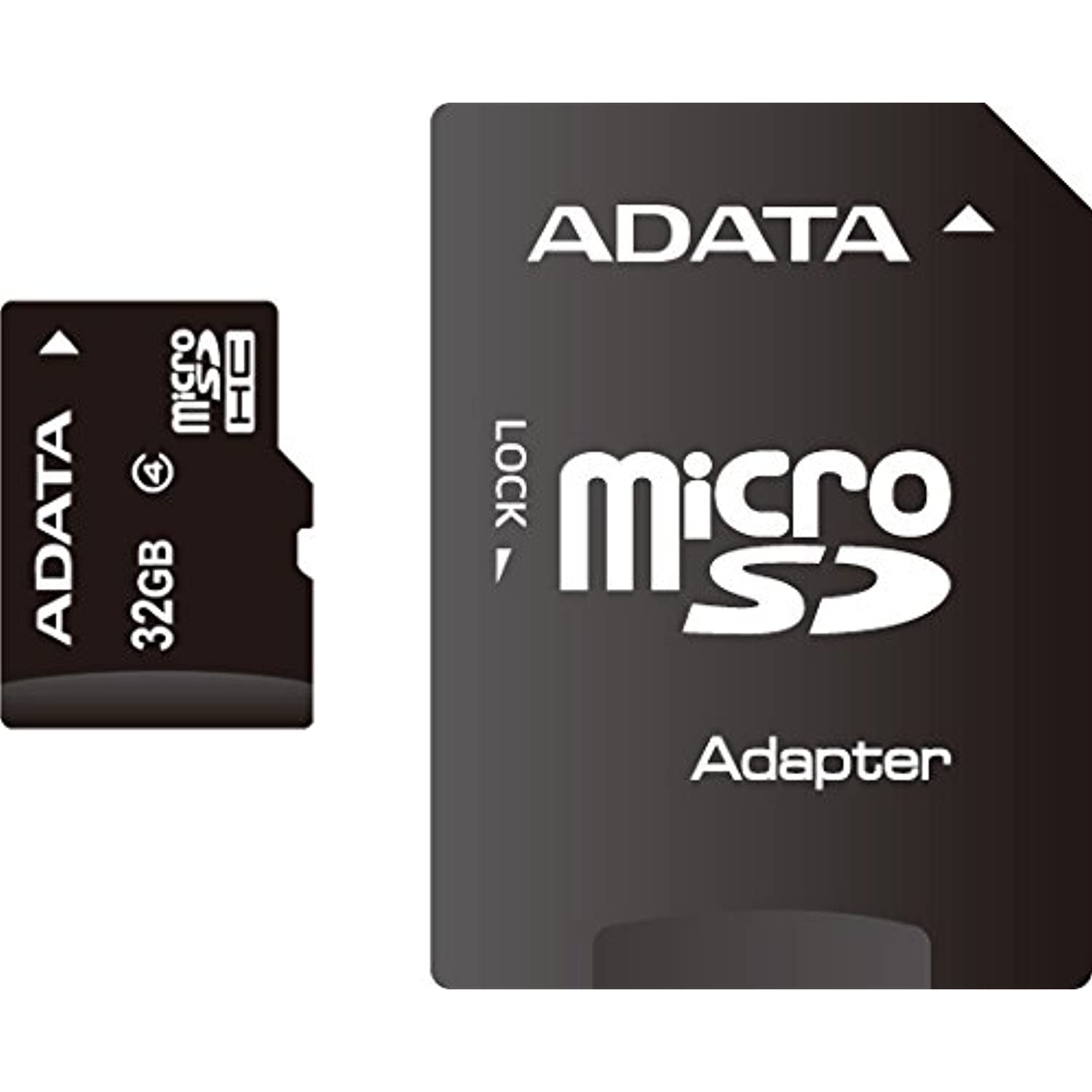 ADATA AUSDH32GCL4-RA1 MicroSDHC 32GB Class 4 + SD Adapter, Black - image 2 of 3