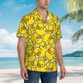 thumbnail image 3 of Kll Men'S Hawaiian Shirt Short Sleeve Button Down Beach Shirts-Ducky Cartoon Animal Yellow, 3 of 7