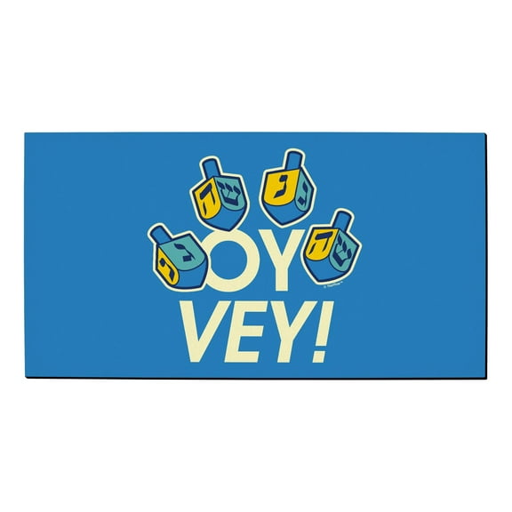ThisWear Hanukkah Dreidel Oy Vey Hanukkah Dreidel Doormat Blue