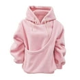 thumbnail image 4 of vigerakr Cat Dog Pouch Hoodie for Women Fleece Pet Carrier Kangaroo Pouch Sweatshirts with Large Pocket Pullover Warm Hoodies (Pink, L), 4 of 7