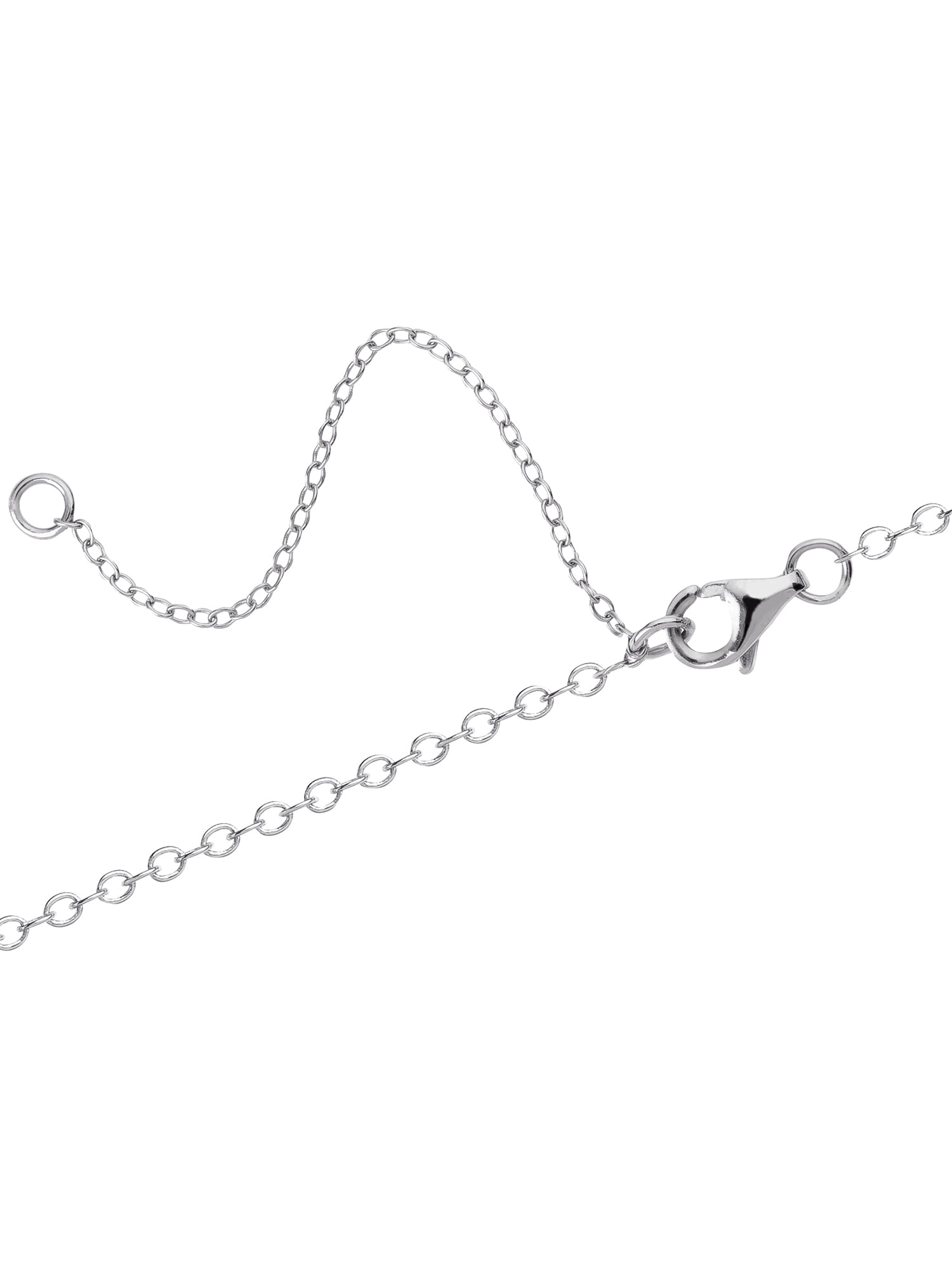 Sterling Silver Heart Necklace & Earring Set with Cubic Zirconia for Women