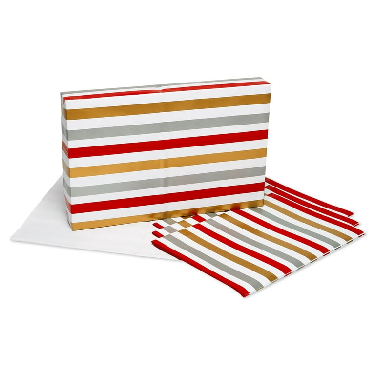 American Greetings Bulk Tissue Paper, Red and White, 20 inch x 20 inch (125-Sheets)