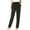 Black, variant on WREESH Womens Business Casual Pants Fall Fashion Casual Comfortable Pure Colour Elastic Waist Plush Pocket Full Length Pants Black