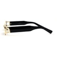 thumbnail image 3 of Pierced Loop Ring Rectangle Metal Rim OG Sunglasses Gold Black, 3 of 4