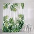 thumbnail image 3 of Summer Tropical Shower Curtains for Bathroom, Pastoral Palm Trees Botanical Leaves Waterproof Fabric Shower Curtain, Decorative Bathroom Curtain for Bathtub, 36"x72" , No Hooks Included, 3 of 9