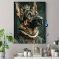 thumbnail image 4 of German Shepherd Canvas Print, Regal Dog Portrait with Crown & Jewelry, Pet Lover Wall Decor & Gift, 4 of 8