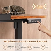 SEDETA 47 Inch Electric Standing Desk with Wheels, 180° Tiltable Foldable Computer Desk, Height Adjustable Desk for Writing, Drawing, Gaming, Sit Stand Up Desk, Perfect for Bed/Sofa/Office, Brown