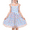 Sky Blue, variant on Girls Dress Pink Rainbow Polka Dot Pleated Tulle Party Gown Sleeveless 7 Years