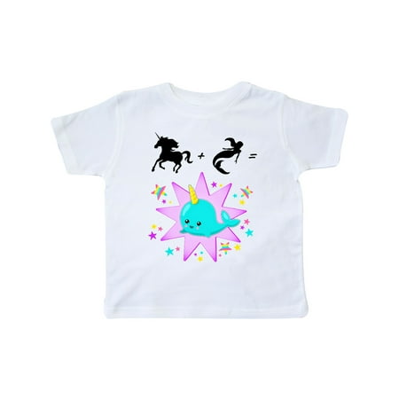

Inktastic Unicorn Plus Mermaid Equals Narwhal- cute Gift Toddler Boy or Toddler Girl T-Shirt