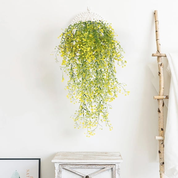 Fake Golden Bells Vines - Plastic Wall Hanging Plant for Living Room and Outdoor Decor, Durable and Waterproof, Low Maintenance, Versatile Use for Home, Garden, and Patio, Lightweight and Portable