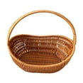 thumbnail image 3 of Colaxi Imitation Rattan Kitchen Tote Basket Multipurpose for Kids Bath Toy Lightweight Easy to Clean Sturdy Woven Basket with Handle Length 33cm, 3 of 8