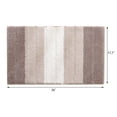 thumbnail image 7 of Striped Bathroom Rug Gradient Bath Mat Non-Slip Door Mats Soft Shaggy Thick Bath Rugs Absorbent machine washable Floor Mats for Bath Room, Toilet, Bedroom, Kitchen，18''x 26''，Brown, 7 of 7