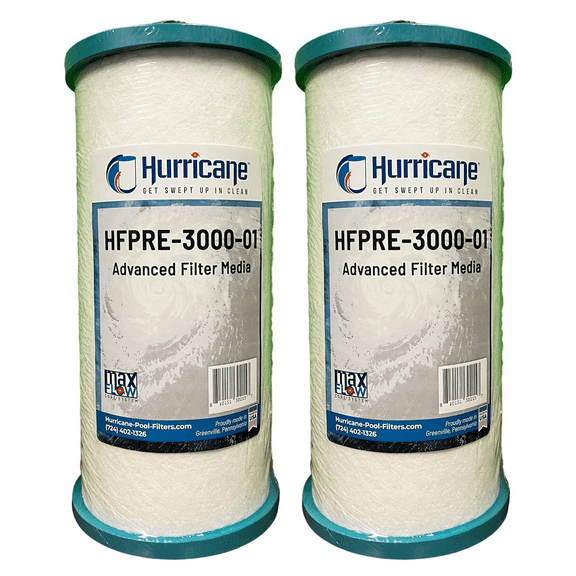 Hurricane Pre Fill Pool Filter Cartridge Replacement with Advanced Bond Filter, 2 Pack
