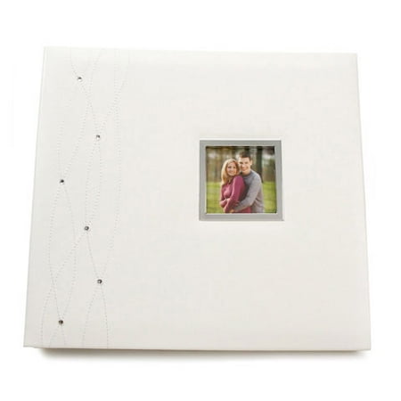 Darice Scrapbooking Scrapbook - Scrapbook White With Gems 12X12