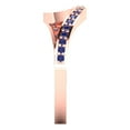thumbnail image 4 of 0.21 ct Brilliant Round Cut Simulated Tanzanite 14k Rose Gold Stackable Band SZ 9.25, 4 of 6
